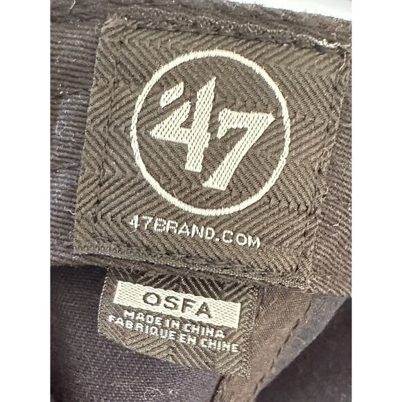 Boston Red Sox 47 Brand Clean Up Navy Blue Small Logo Hat Cap Strapback OSFM - Picture 7 of 7